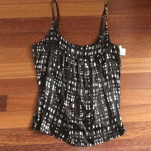 XL New York and Co top -Brown, Black & cream